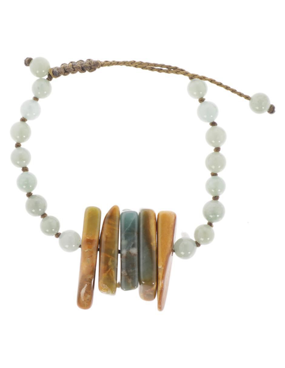 Aretes, collar y pulsera circular 5