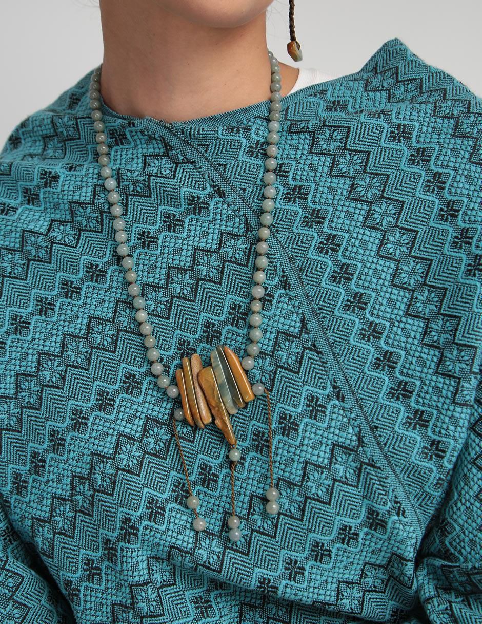 Aretes, collar y pulsera circular 8