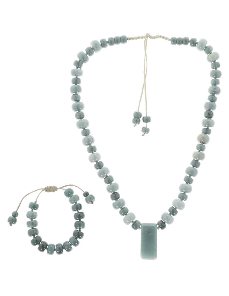 Collar y pulsera circular