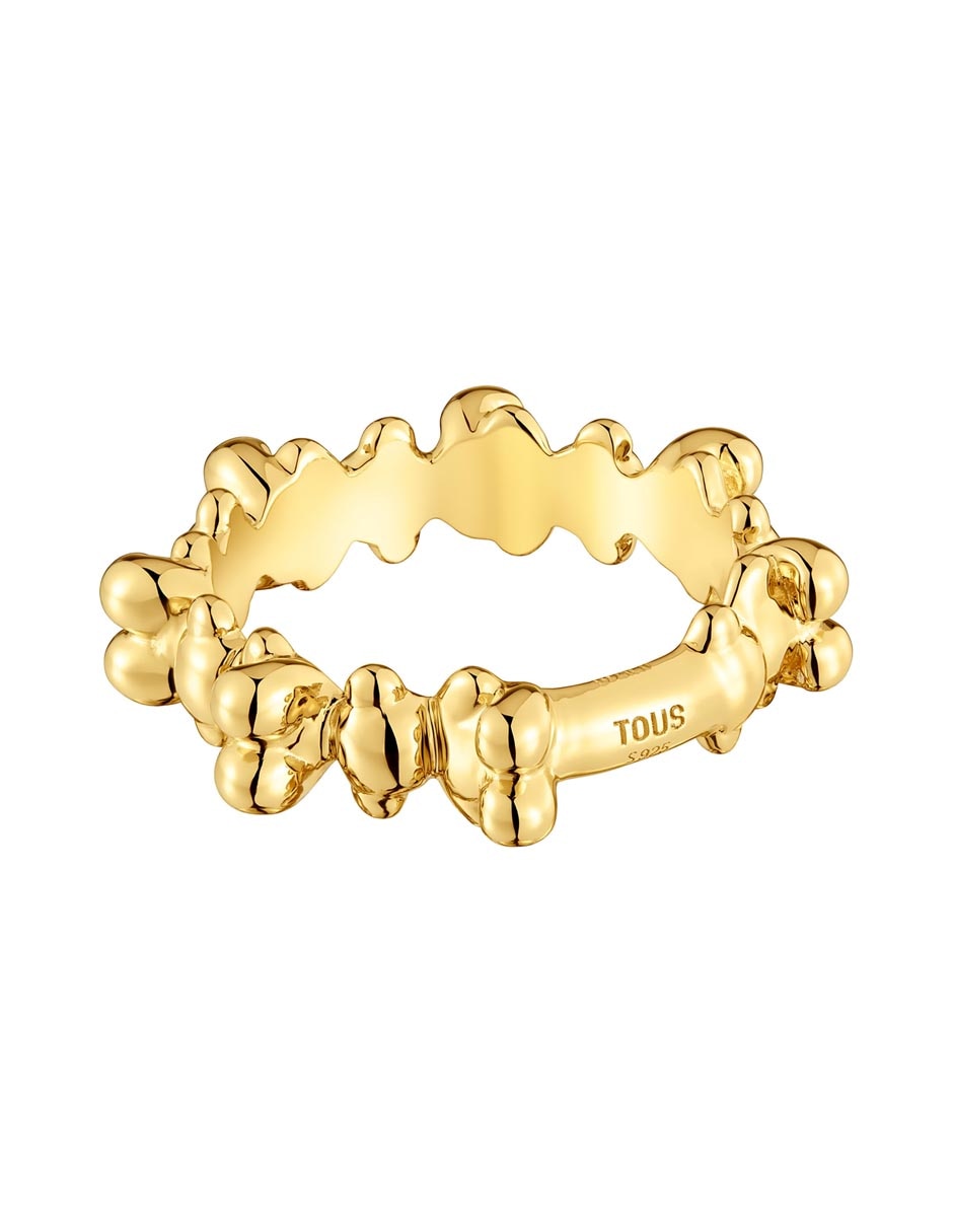 Anillo de oso Tous Bold Bear de plata P 925 baño de oro