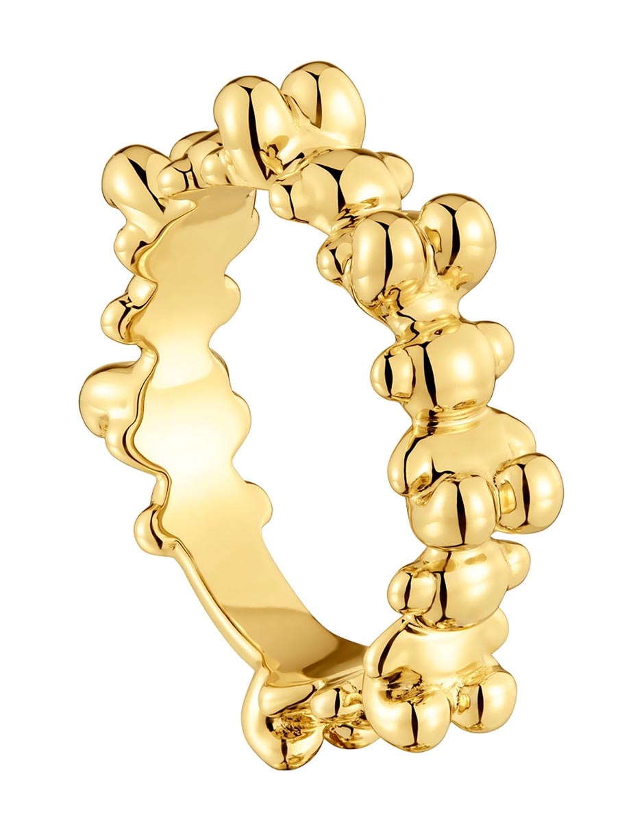 Anillo de oso Tous Bold Bear de plata P 925 baño de oro