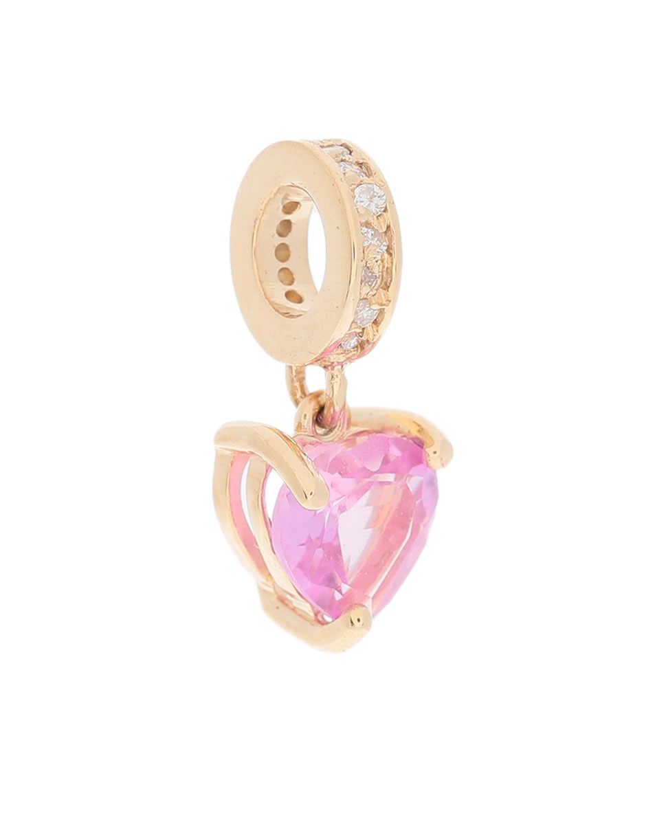 Charm de corazón de oro amarillo 14 K 2