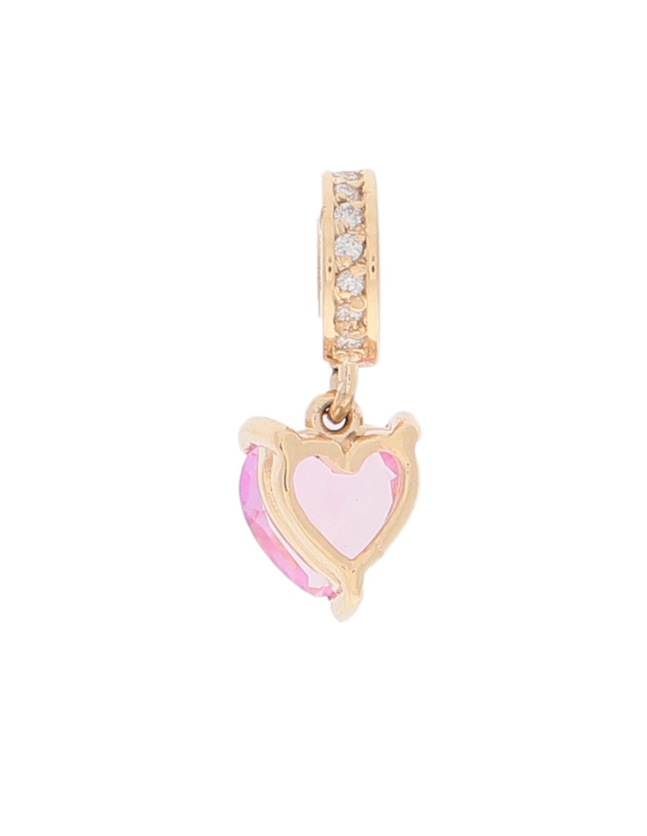 Charm de corazón de oro amarillo 14 K 3