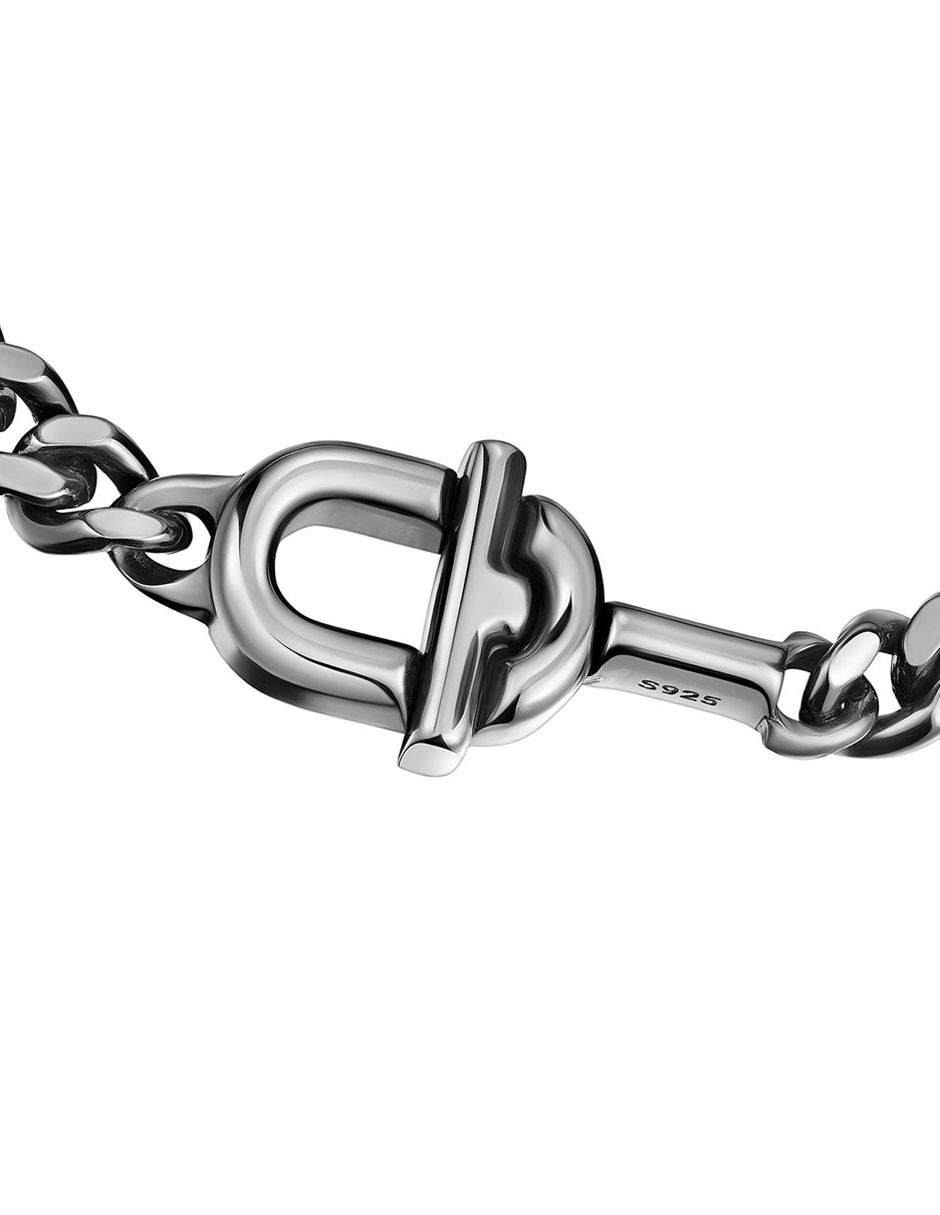 Pulsera de plata p 925 Manifesto con acabado liso 3