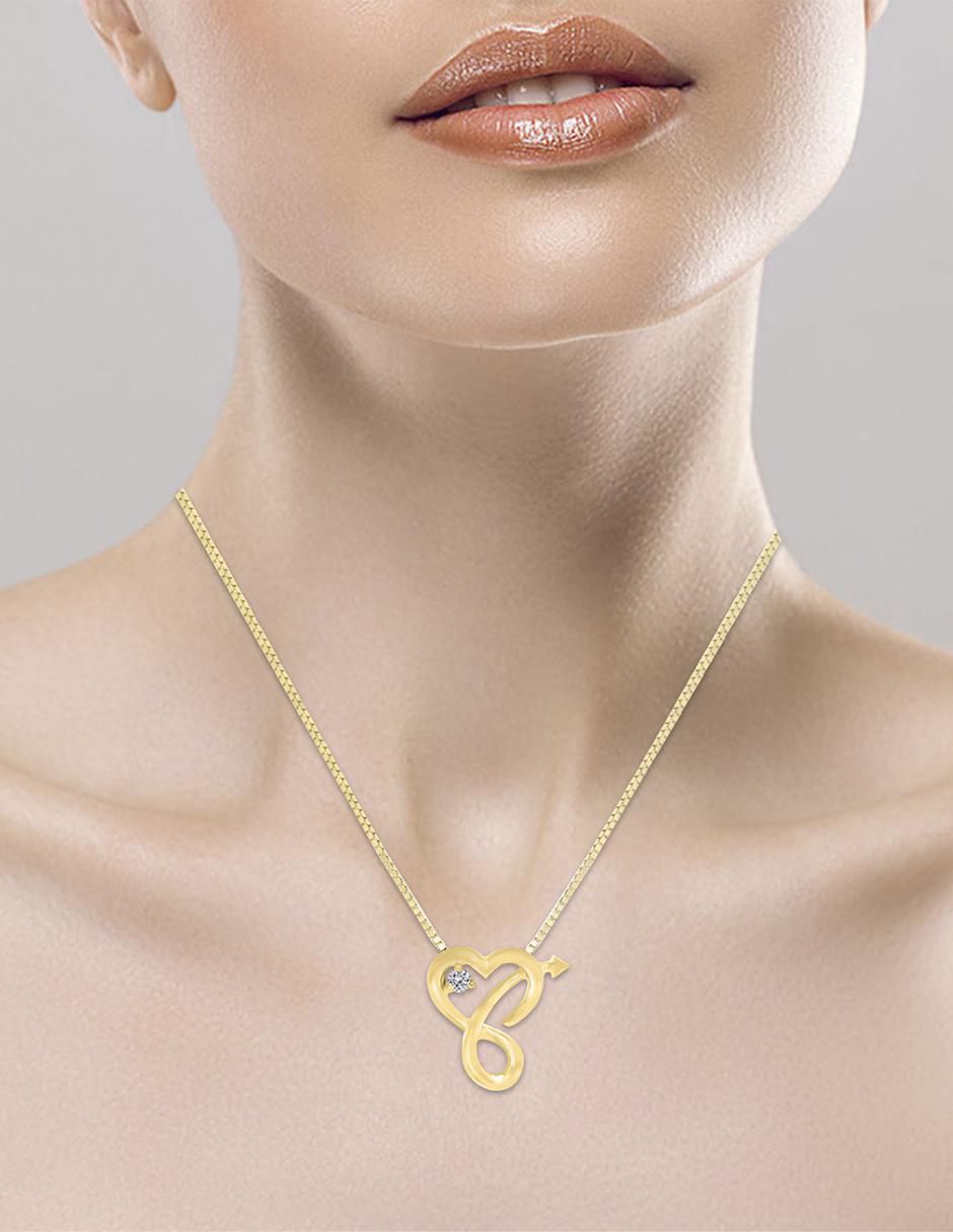 Colgante Y Dije de corazón amore de oro 14 K 3