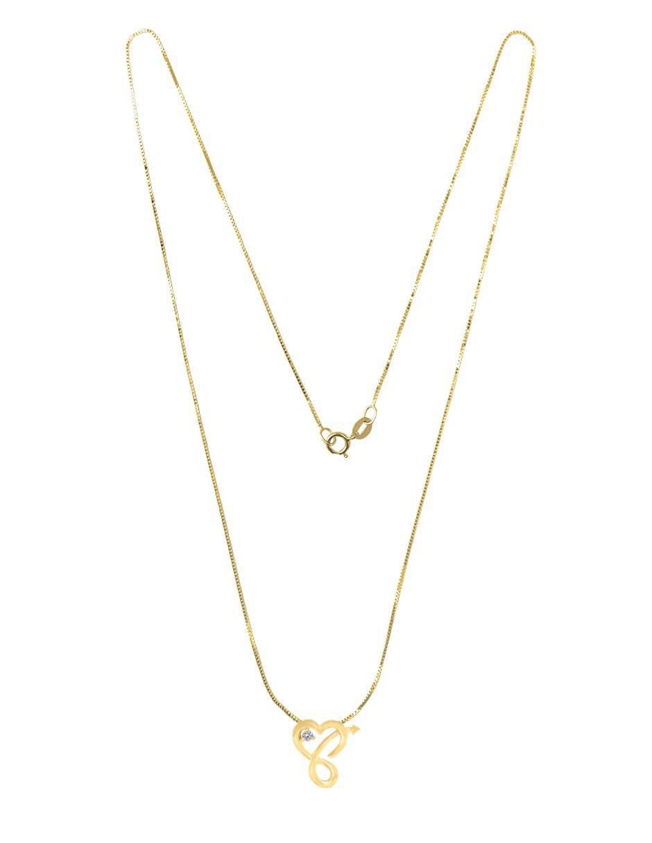 Colgante Y Dije de corazón amore de oro 14 K 2