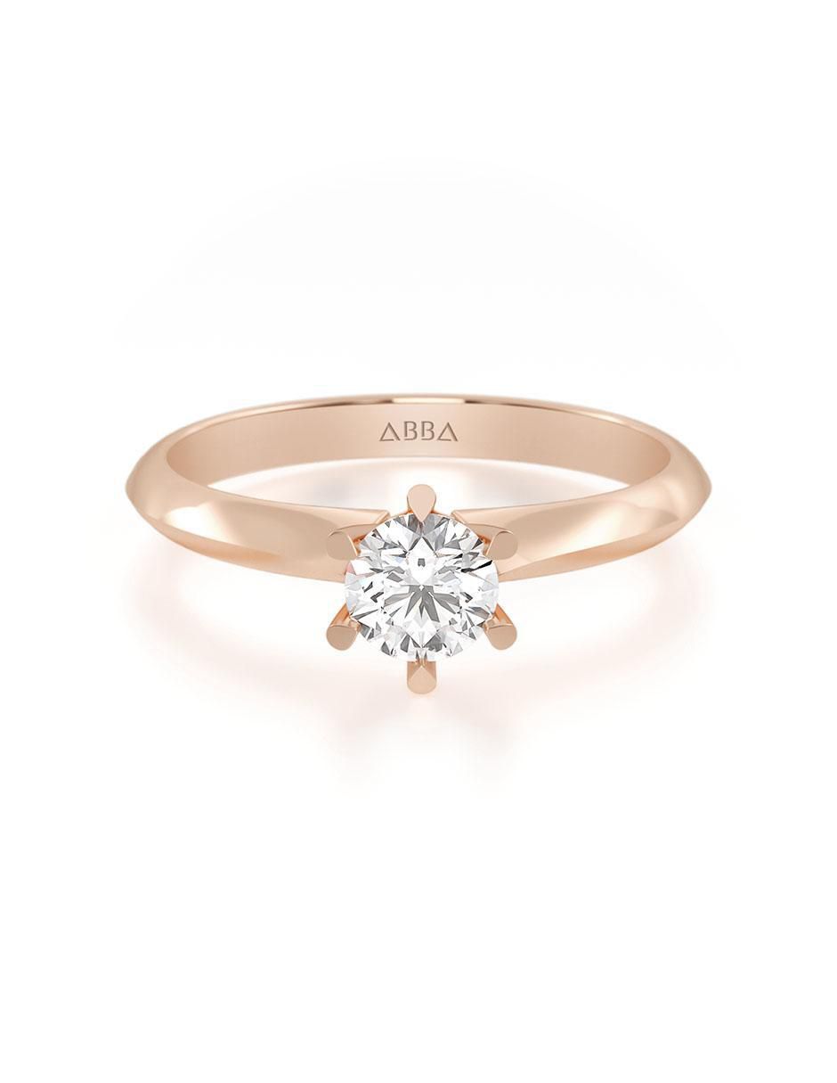 Anillo de compromiso 10 k moissanita