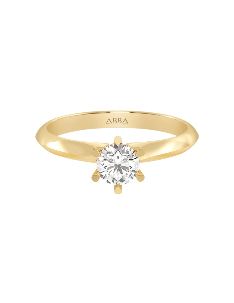 Anillo de compromiso 10 k moissanita