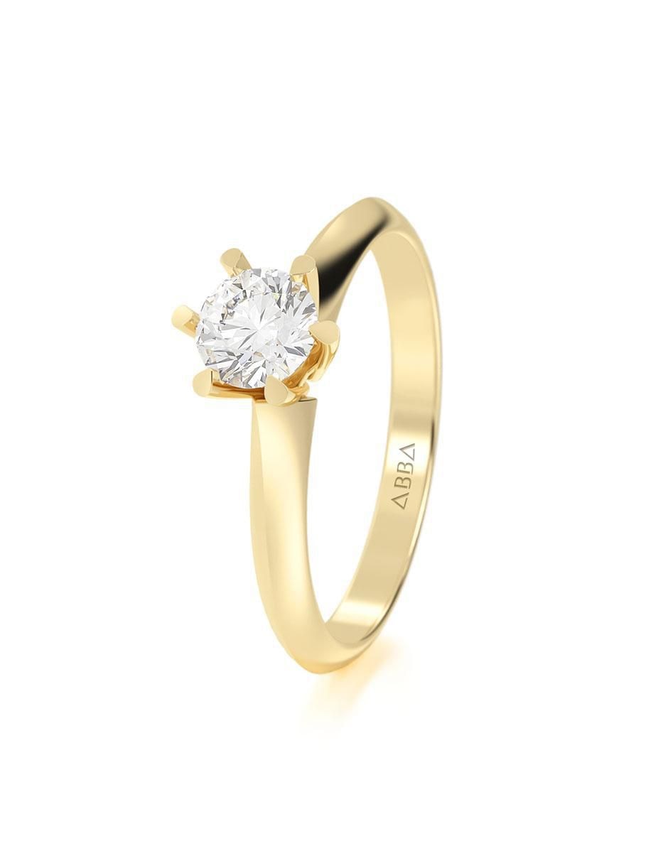 Anillo de compromiso 14 k moissanita 7