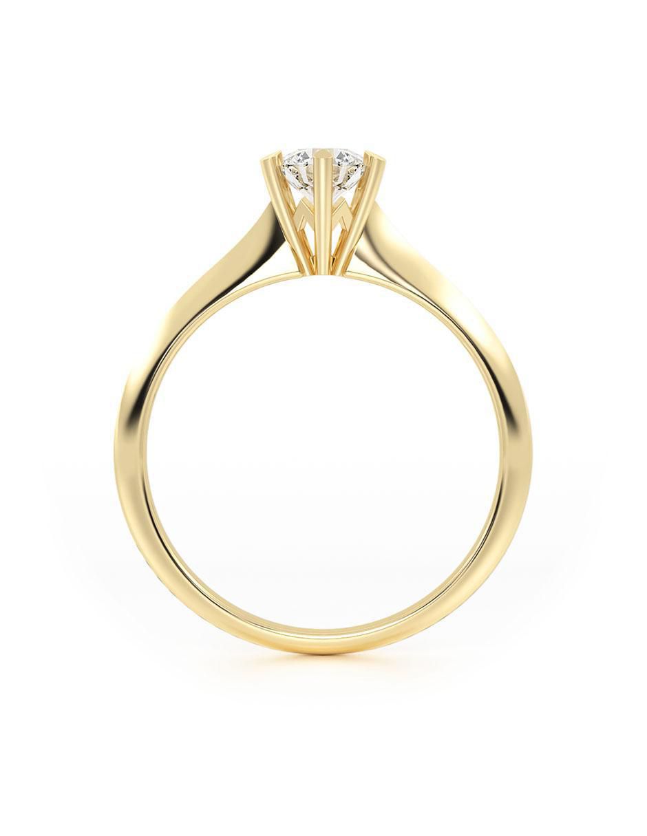 Anillo de compromiso 14 k moissanita 6