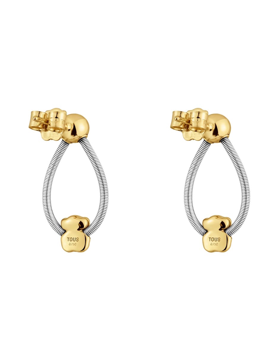 Aretes de aro de oro con acabado brillante 4