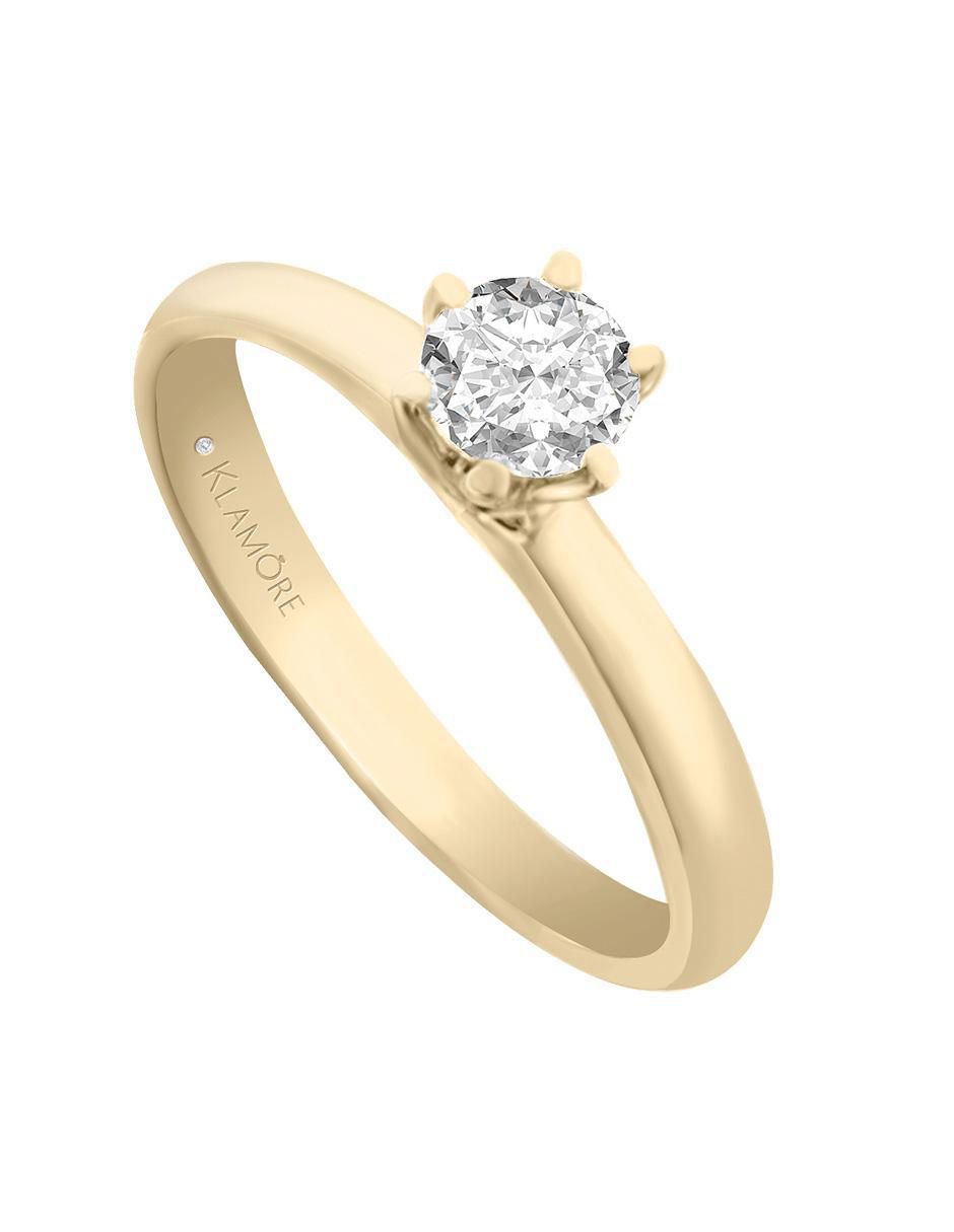 Solitario 14 k Isabella diamante 3