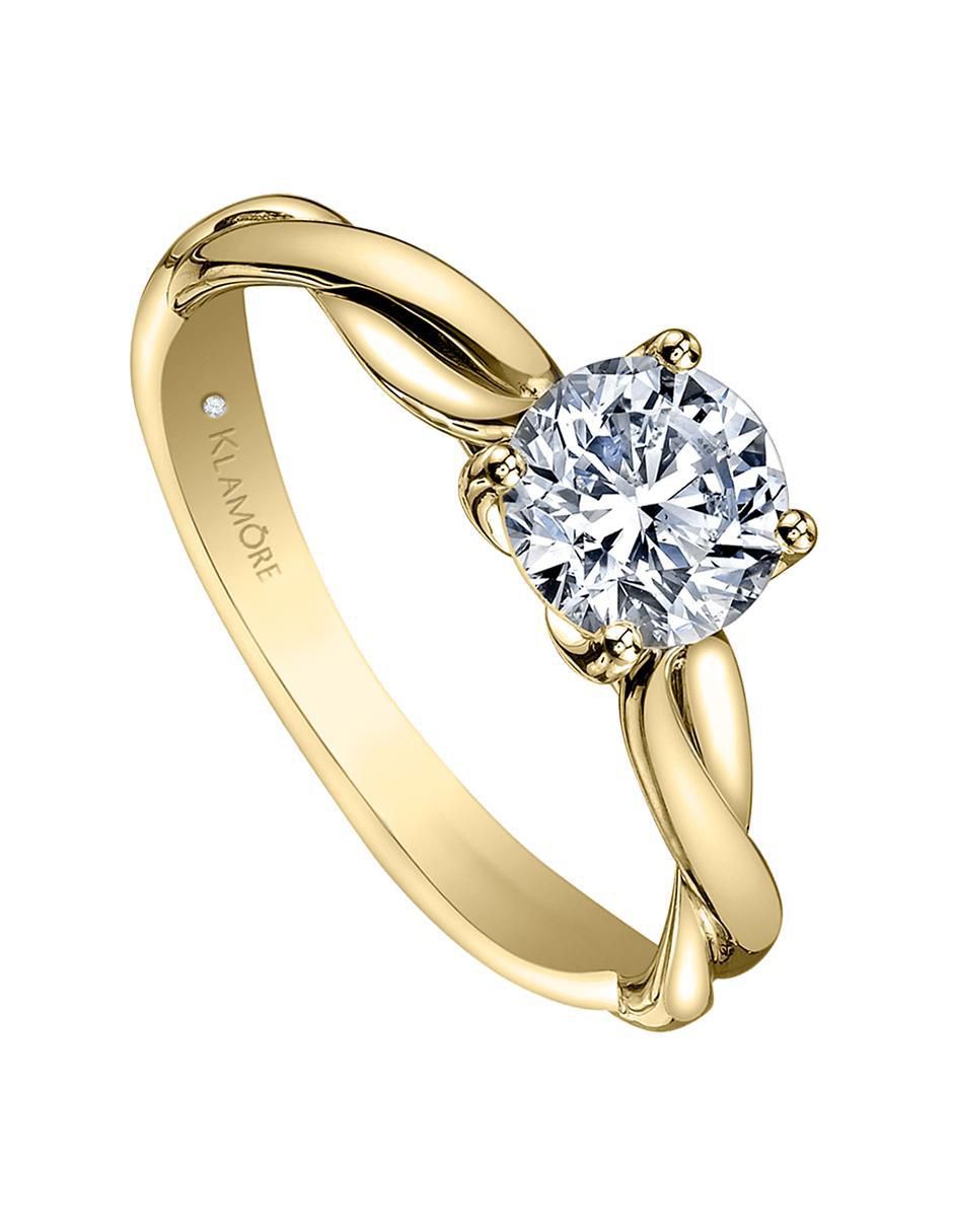 Solitario 14 k Aileen diamante 4