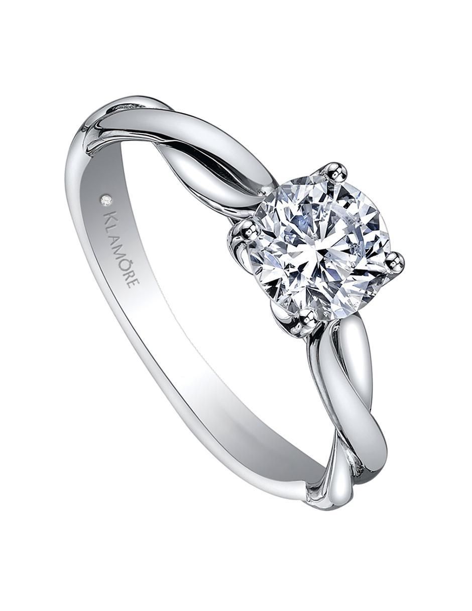 Solitario 14 k Aileen diamante 3