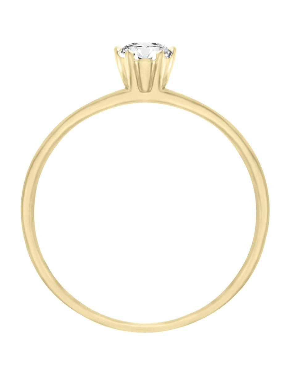 Solitario 14 k Sophie diamante 4