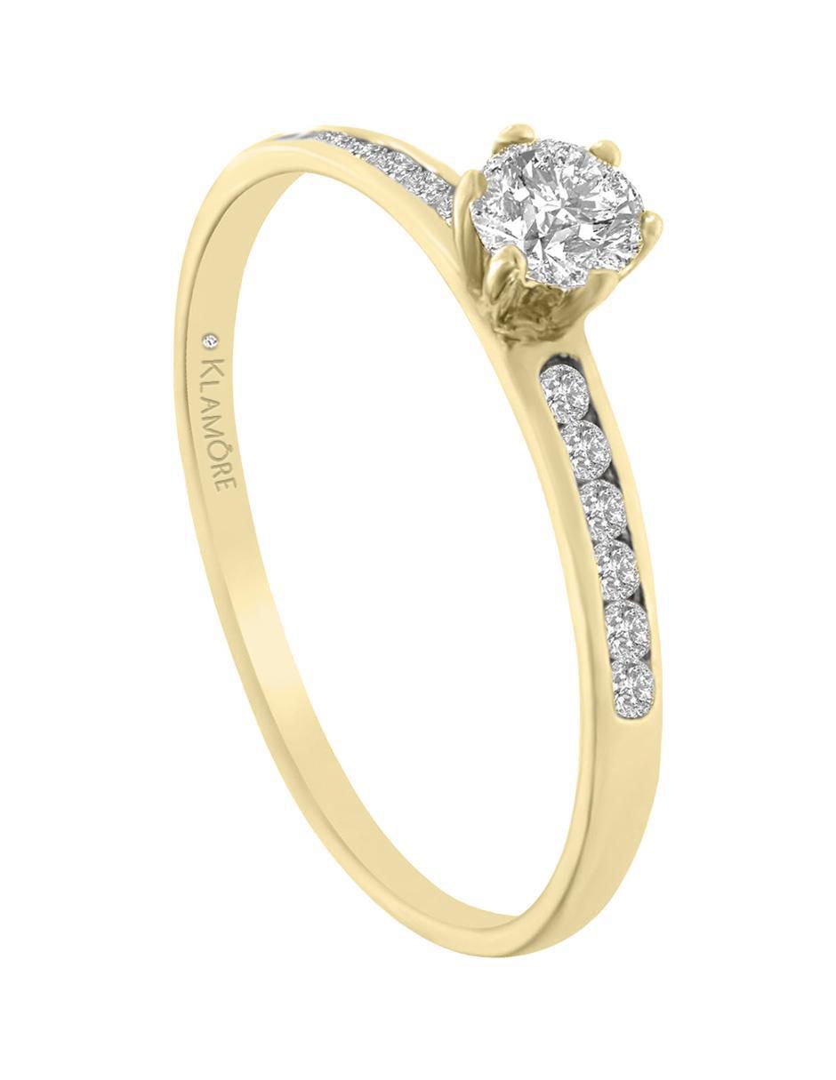 Solitario 14 k Sophie diamante 3