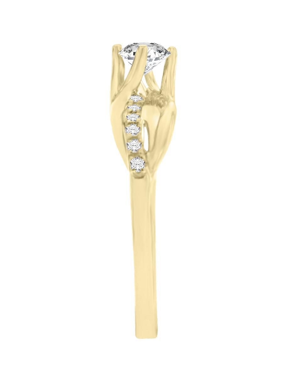 Solitario 14 k Odinna diamante 2