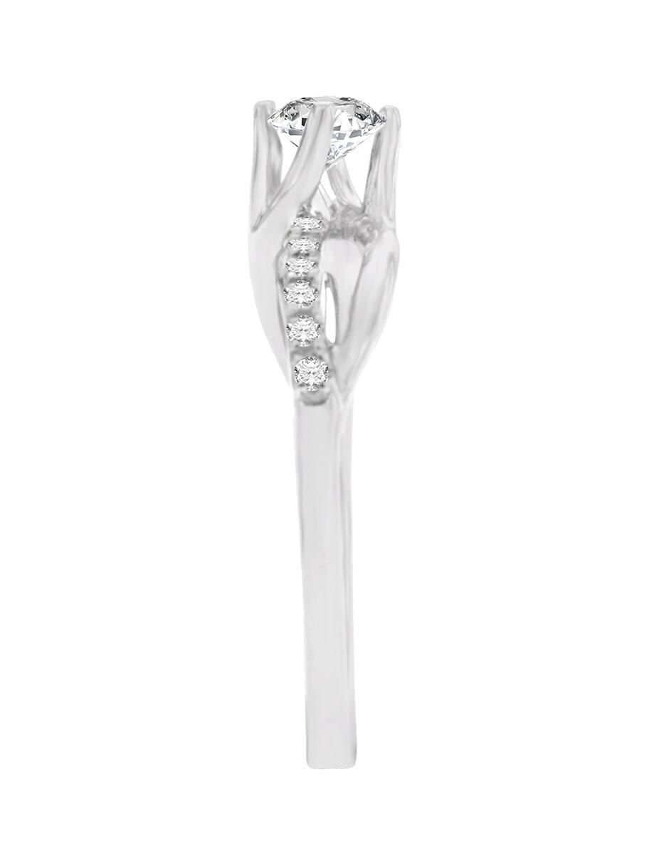 Solitario 14 k Odinna diamante 4