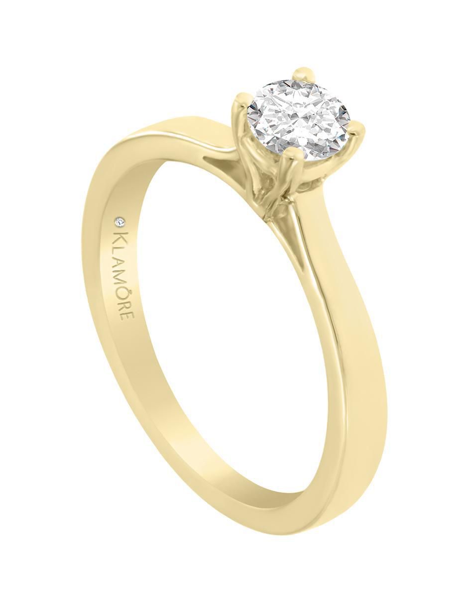 Solitario 14 k Carla diamante 4