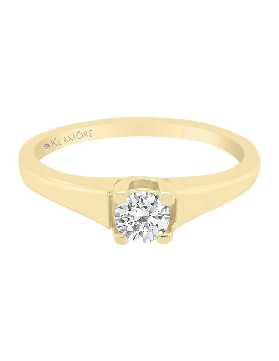 Solitario 14 k Diana diamante