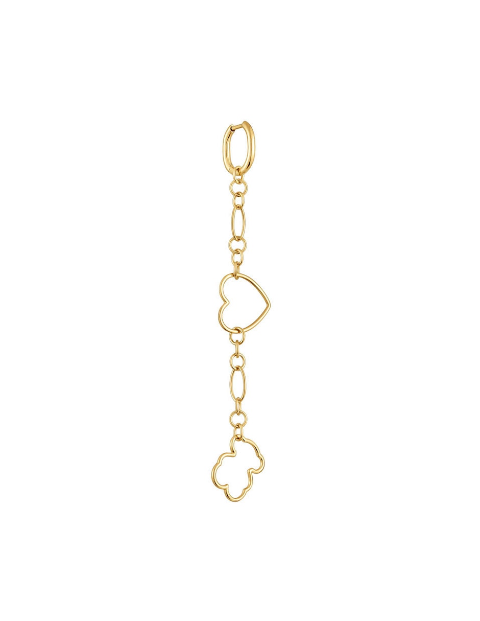 Aretes de plata P 925 con acabado baño de oro 6