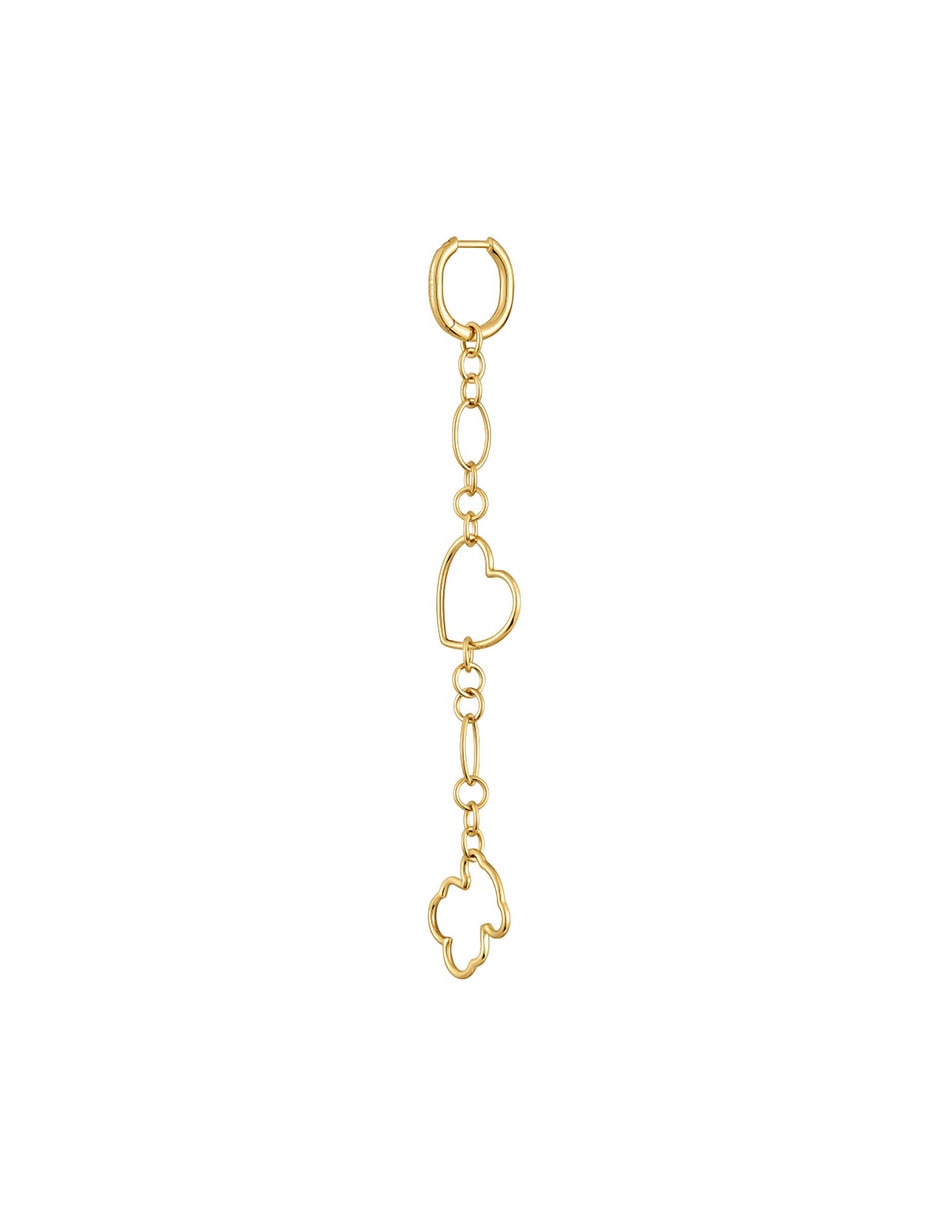 Aretes de plata P 925 con acabado baño de oro 5