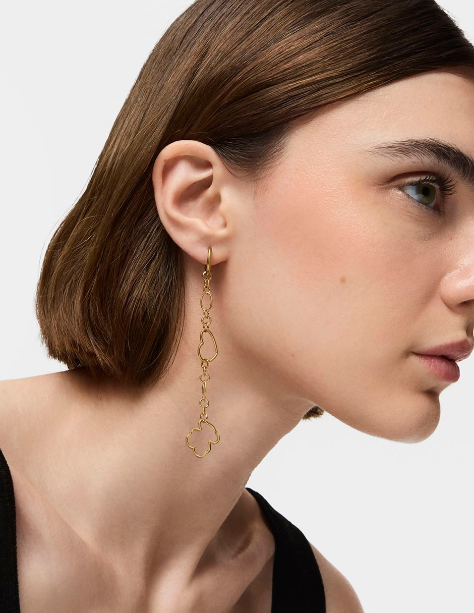 Aretes de plata P 925 con acabado baño de oro 3