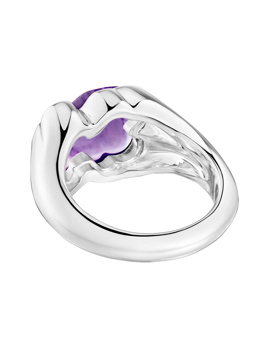 Anillo de oso Tous Bold Motif de plata amatista brillante