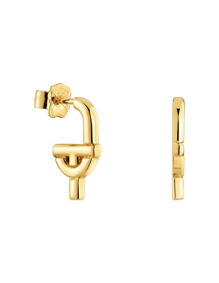 Broqueles Tous Manifesto de plata P 925 con acabado baño de oro