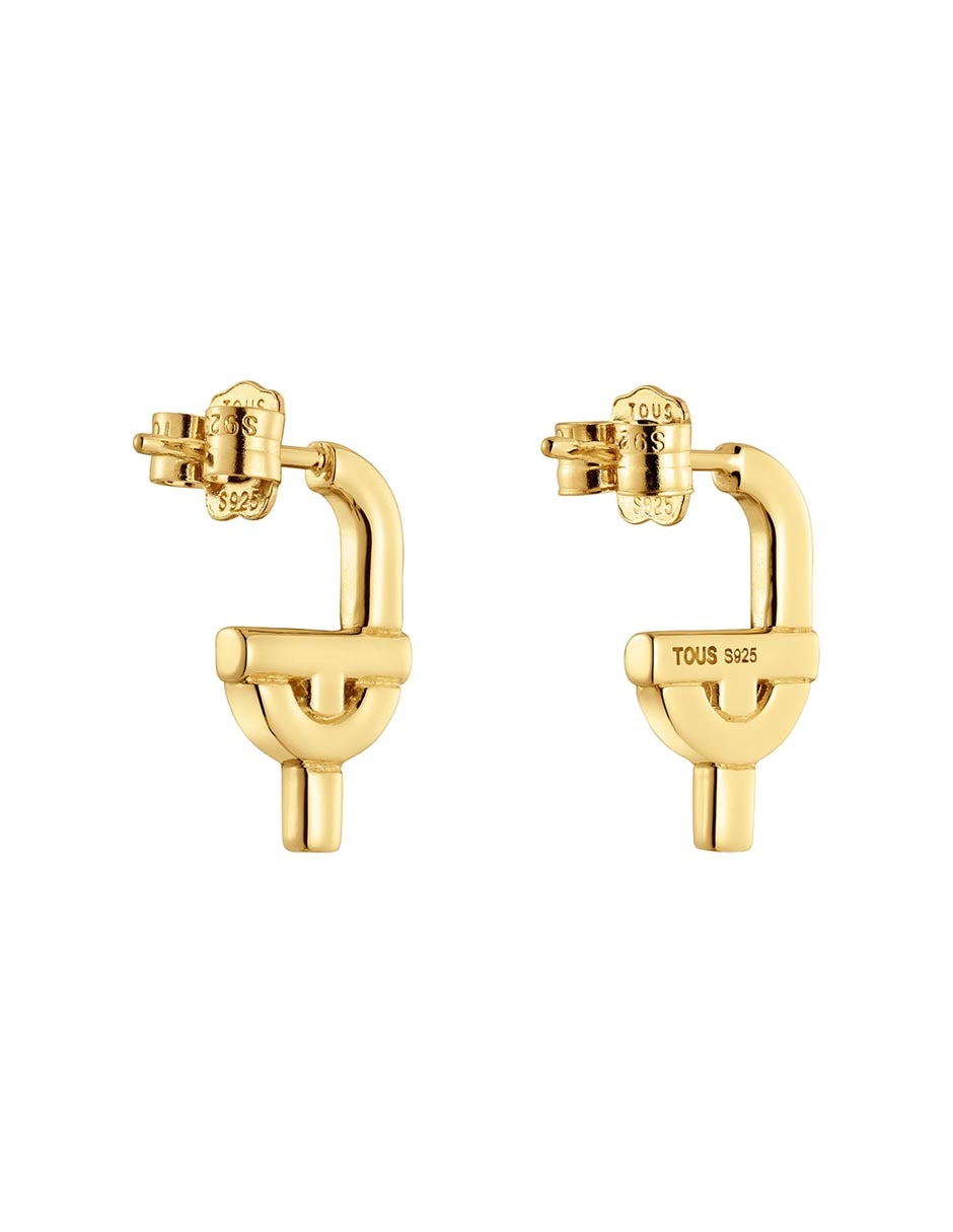 Broqueles Tous Manifesto de plata P 925 con acabado baño de oro