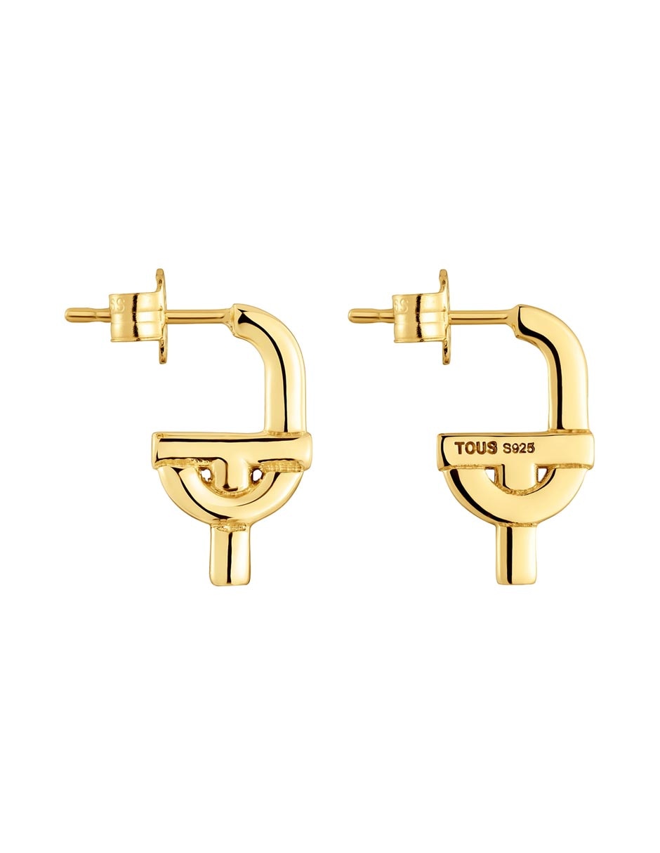 Broqueles Tous Manifesto de plata P 925 con acabado baño de oro