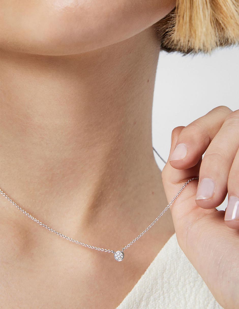 Collar Alecia de oro blanco 18 K 5