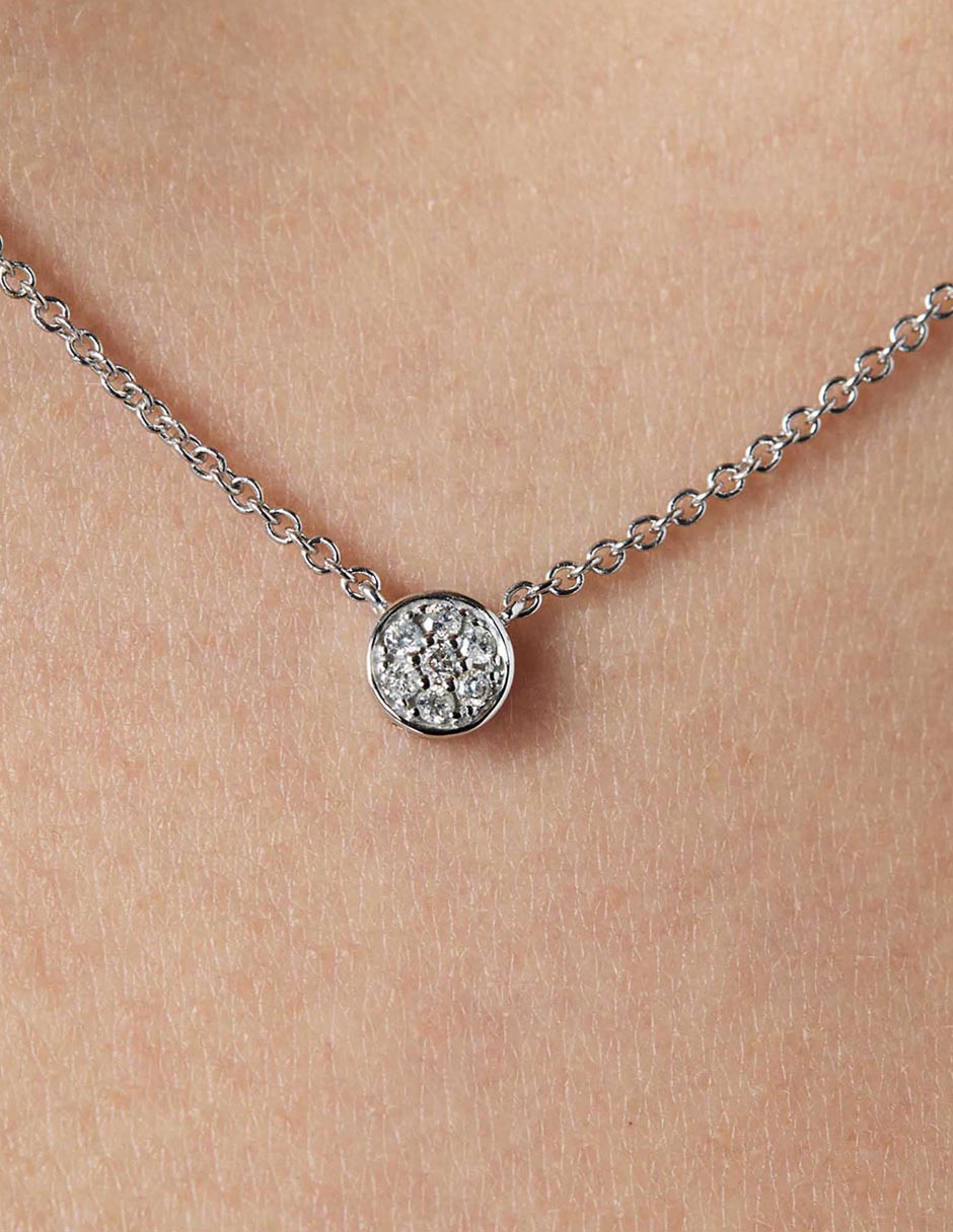 Collar Alecia de oro blanco 18 K 6