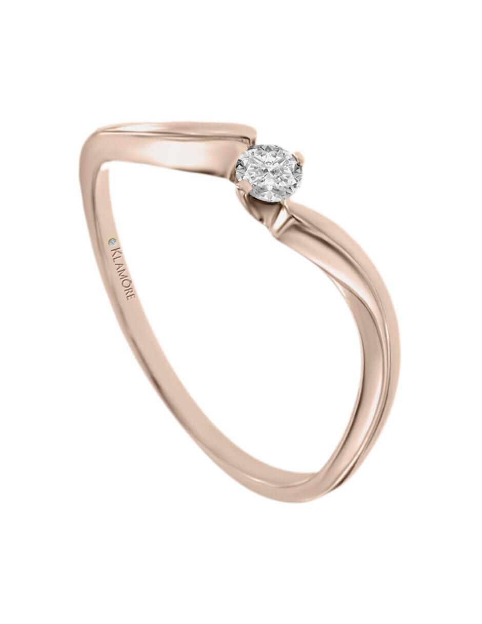 Solitario 14 k Maibe diamante 3