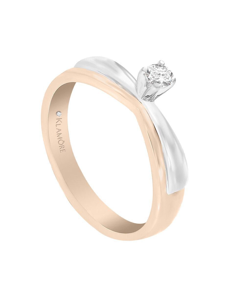 Solitario 14 k Kira diamante 3