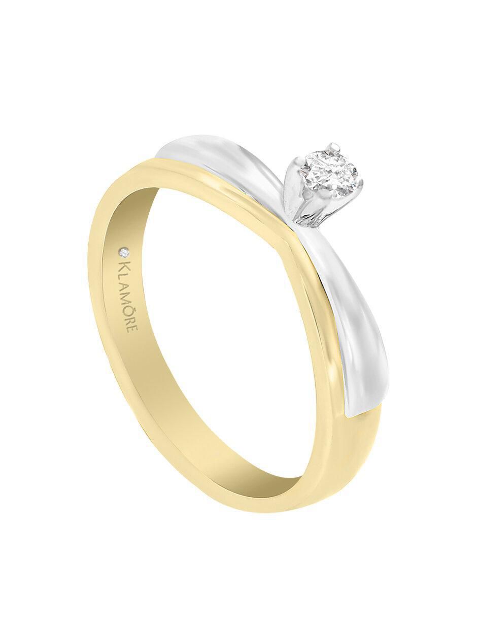 Solitario 14 k Kira diamante 4