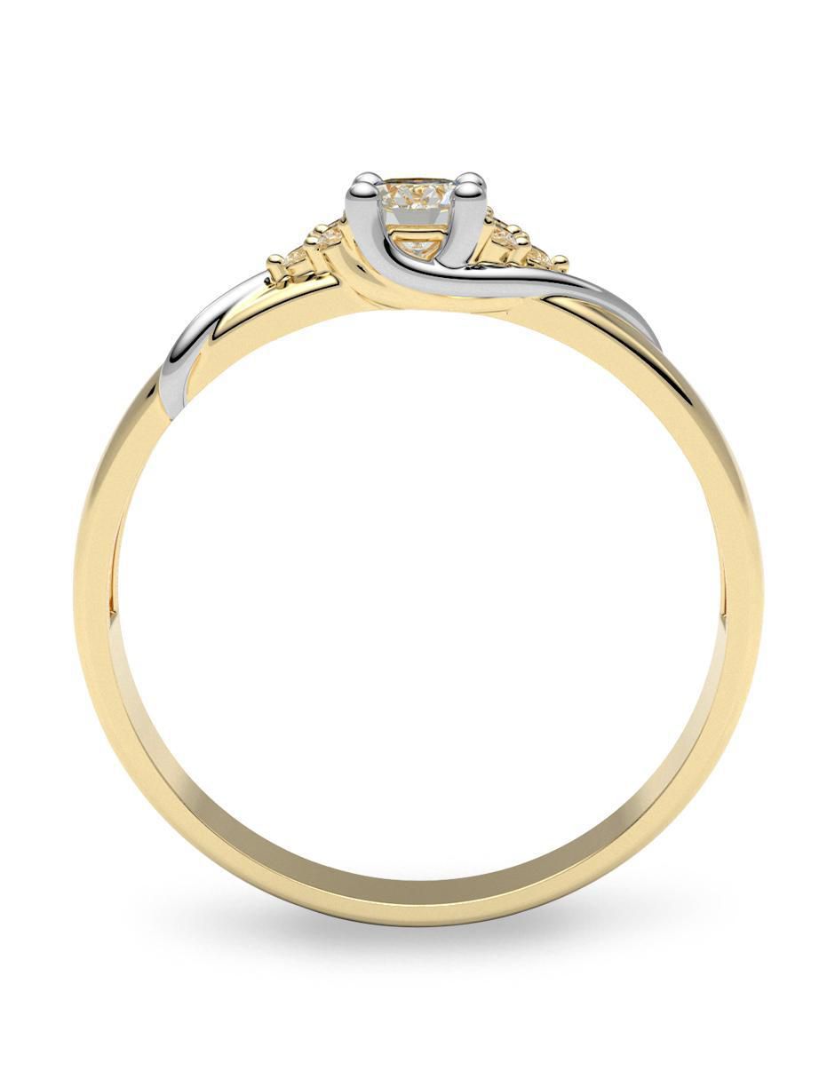 Anillo de compromiso 14 k diamante 3