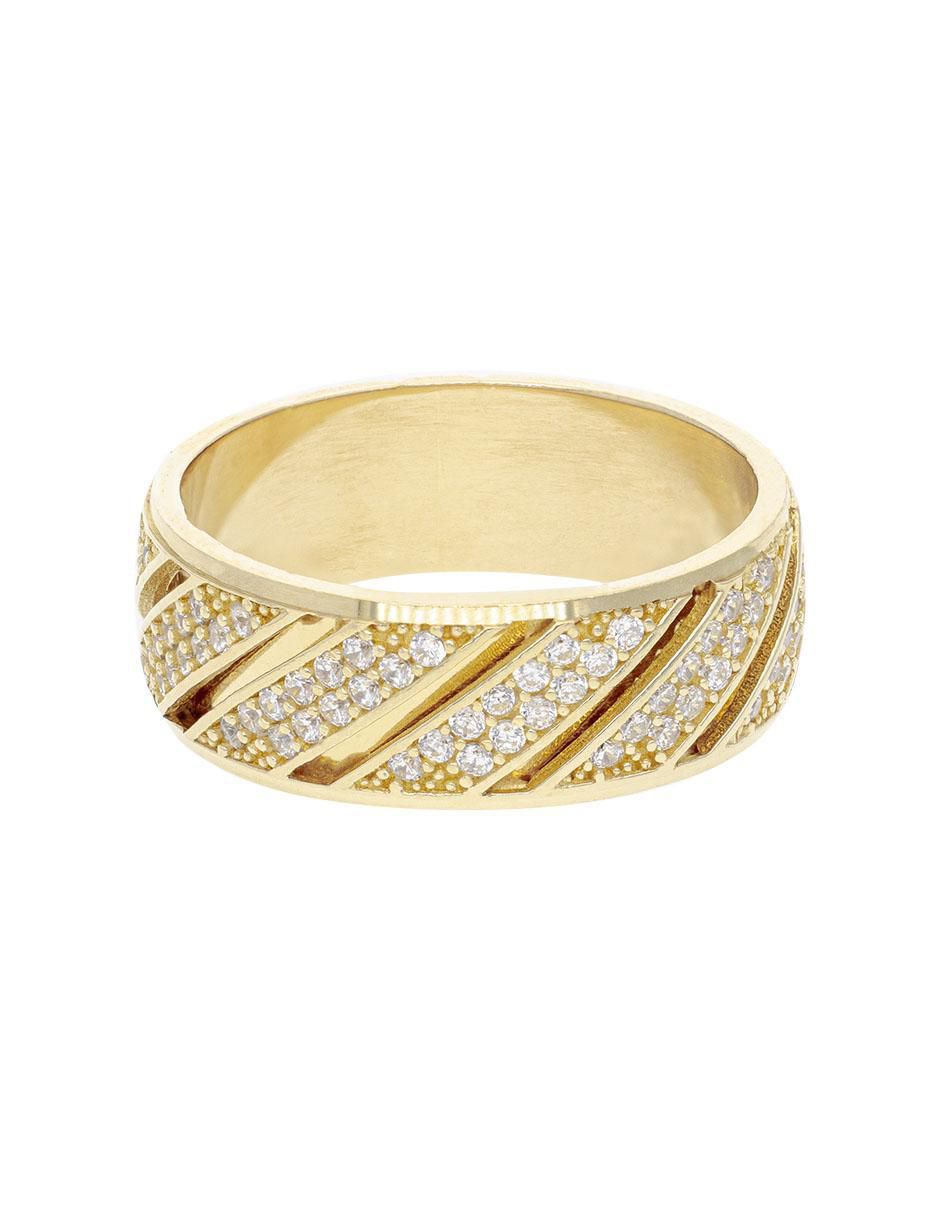 Anillo redondo 14 k de oro zirconia brillante Anillo redondo 14 k de oro zirconia brillante