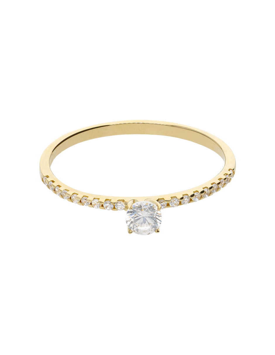 Anillo Fonelli 14 K de oro zirconia brillante