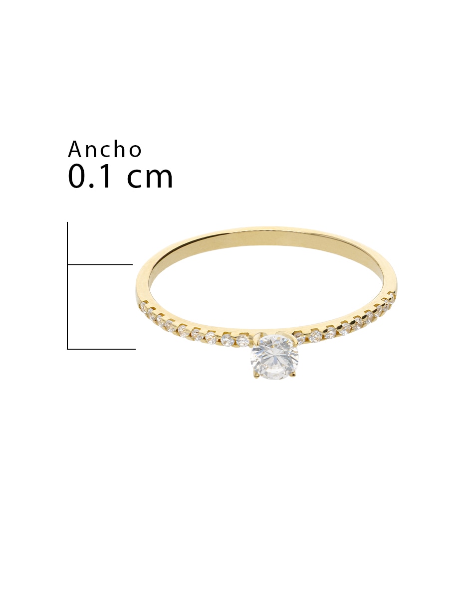 Anillo Fonelli 14 K de oro zirconia brillante