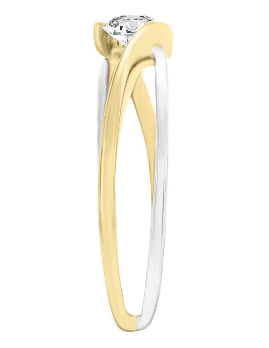 Solitario 14 k Rosen diamante 2