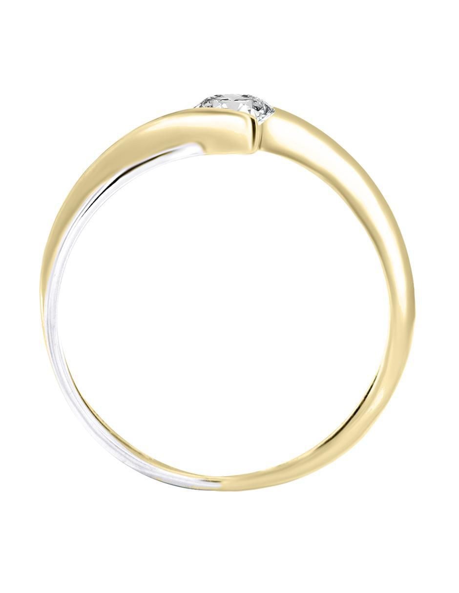 Solitario 14 k Rosen diamante 4