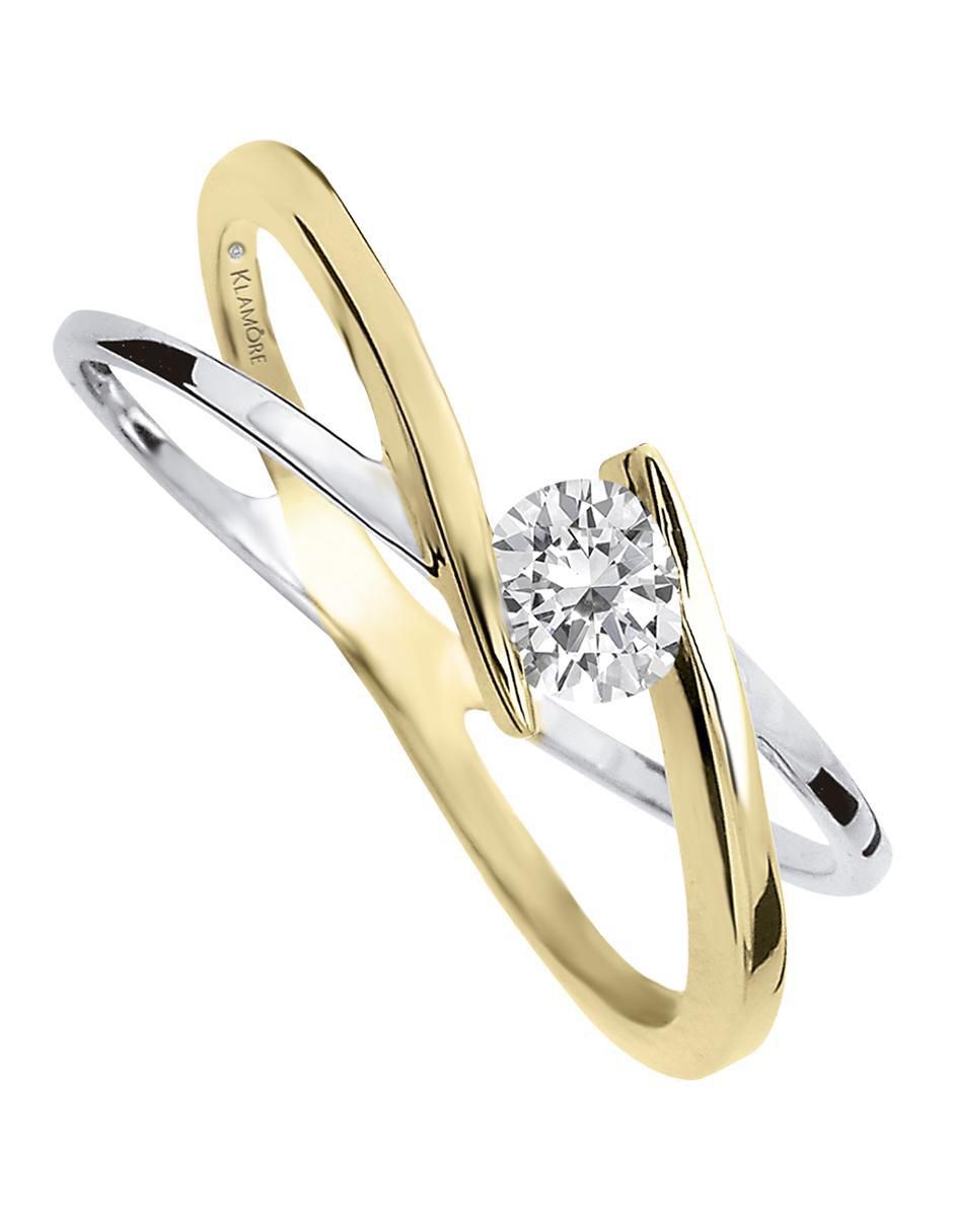 Solitario 14 k Rosen diamante 3