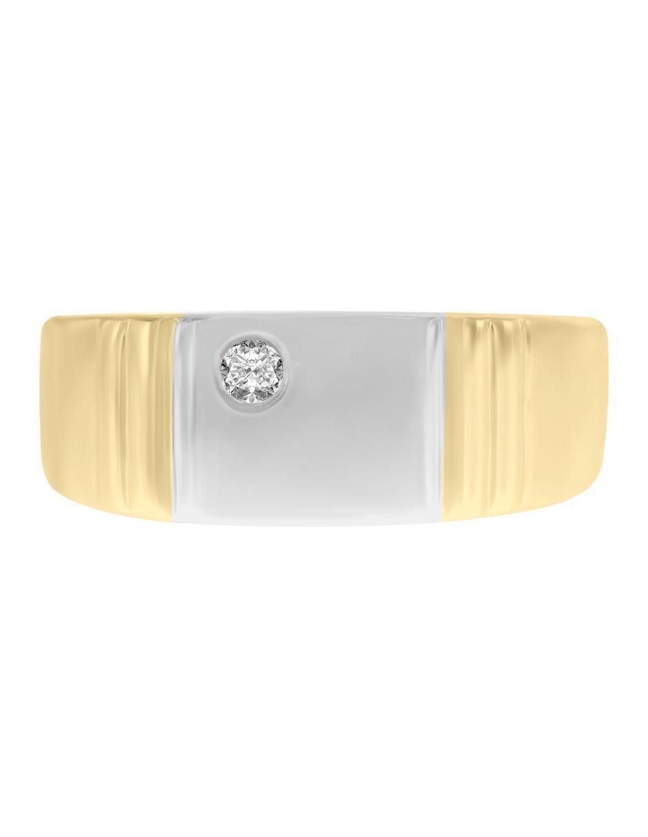 Anillo redondo Johan 14 k de oro diamante brillante Anillo redondo Johan 14 k de oro diamante brillante