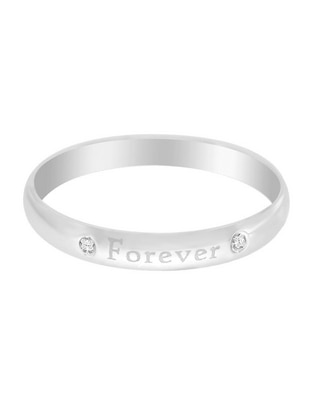 Anillo redondo Forever 14 k de oro diamante brillante Anillo redondo Forever 14 k de oro diamante brillante