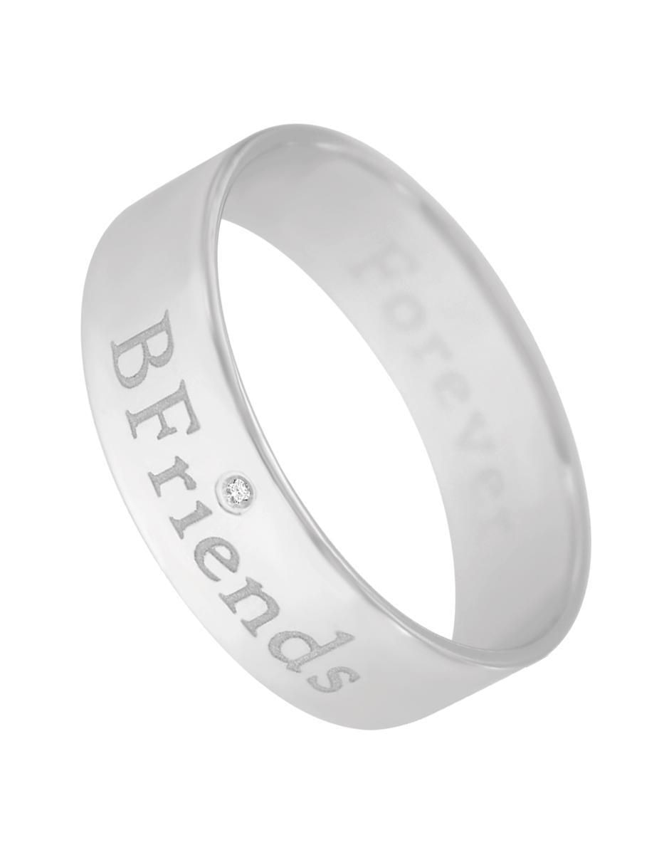 Anillo redondo Bfriends 14 k de oro diamante brillante 3