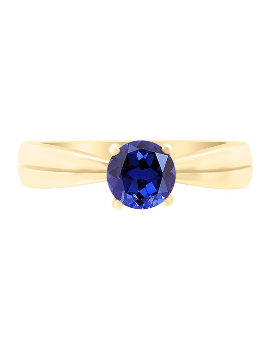 Anillo redondo Nix de oro zafiro brillante Anillo redondo Nix de oro zafiro brillante