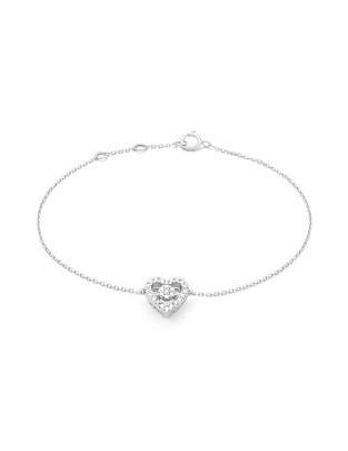 Pulsera de oro blanco con diamante 14 k Smart con acabado brillante 1