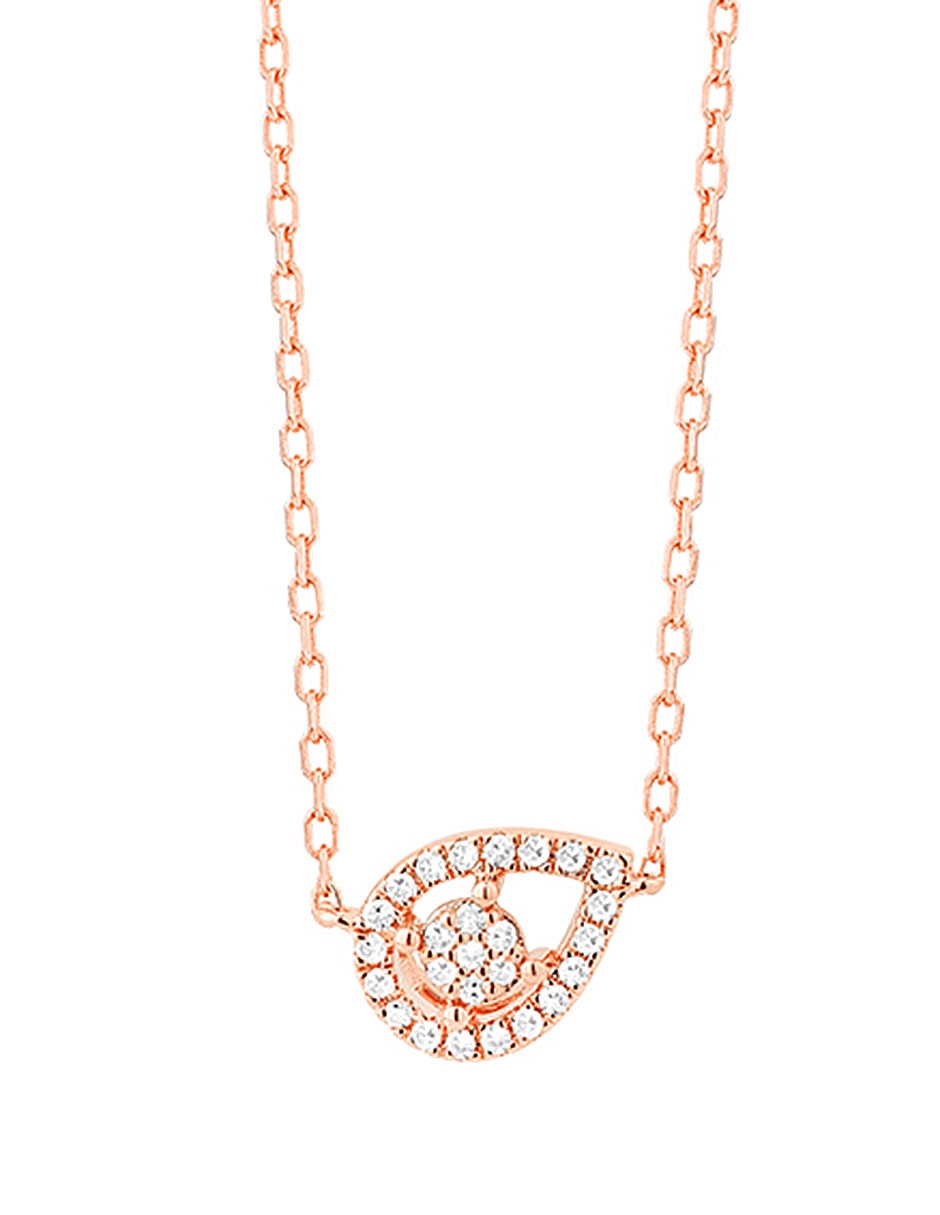 Colgante y dije de gota Facet Barcelona Smart de oro rosa 14 K