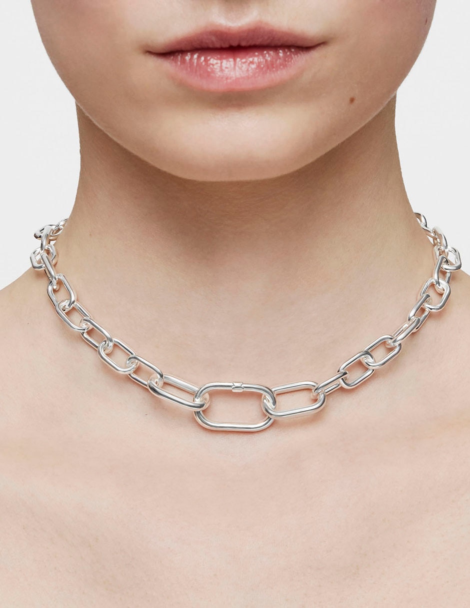 Gargantilla de ovalado Tous Hold de plata P 925